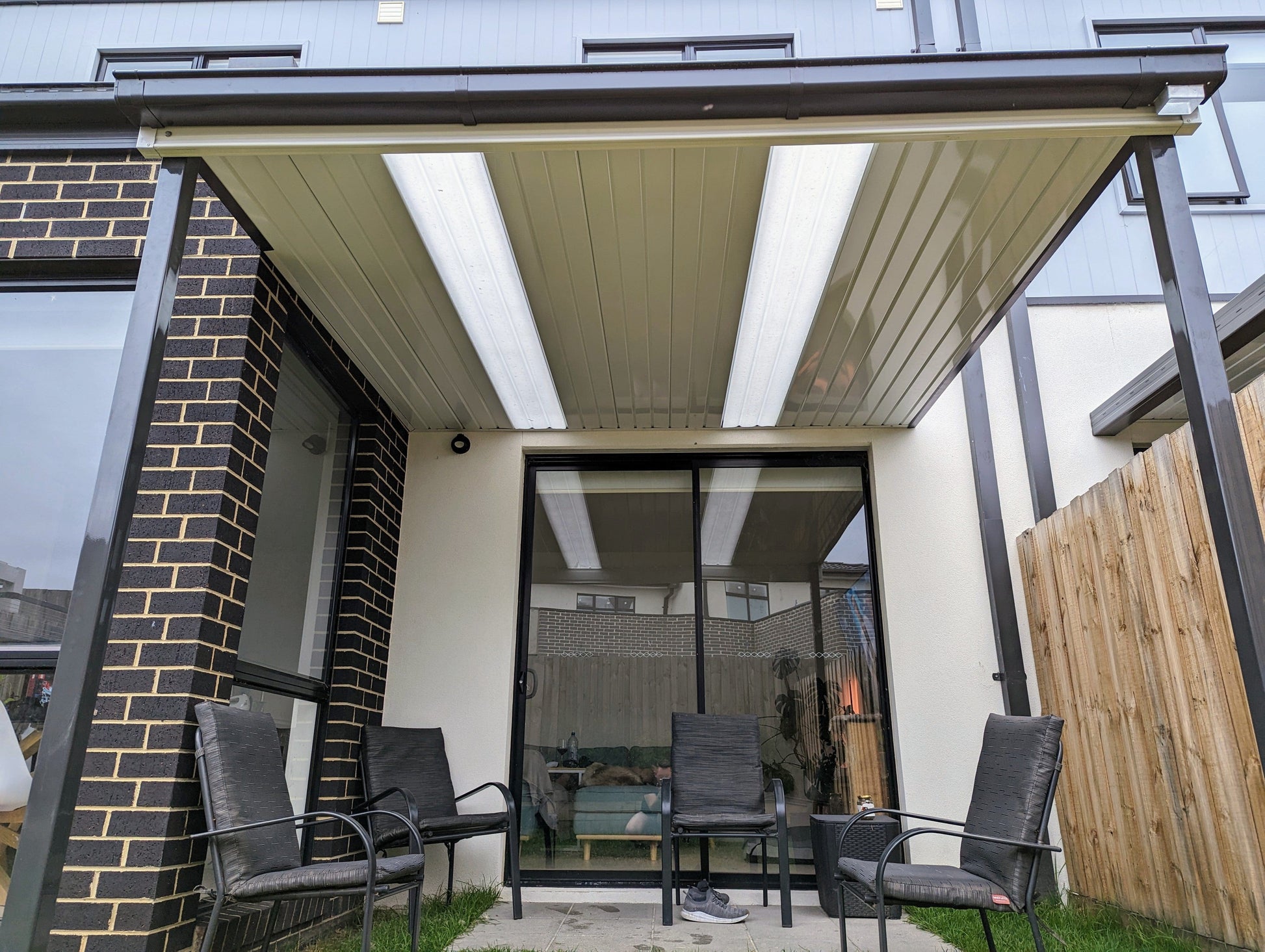 SmartKits Australia Attached, Flat Patio Roof- 3m (L) x 3m (W).