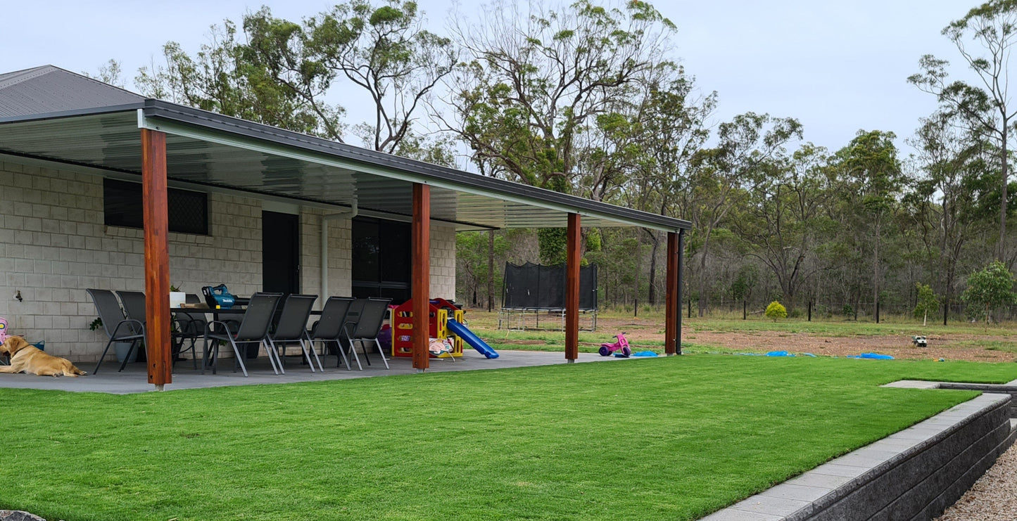 SmartKits Australia Attached, Flat Patio Roof- 6m (L) x 3m (W).