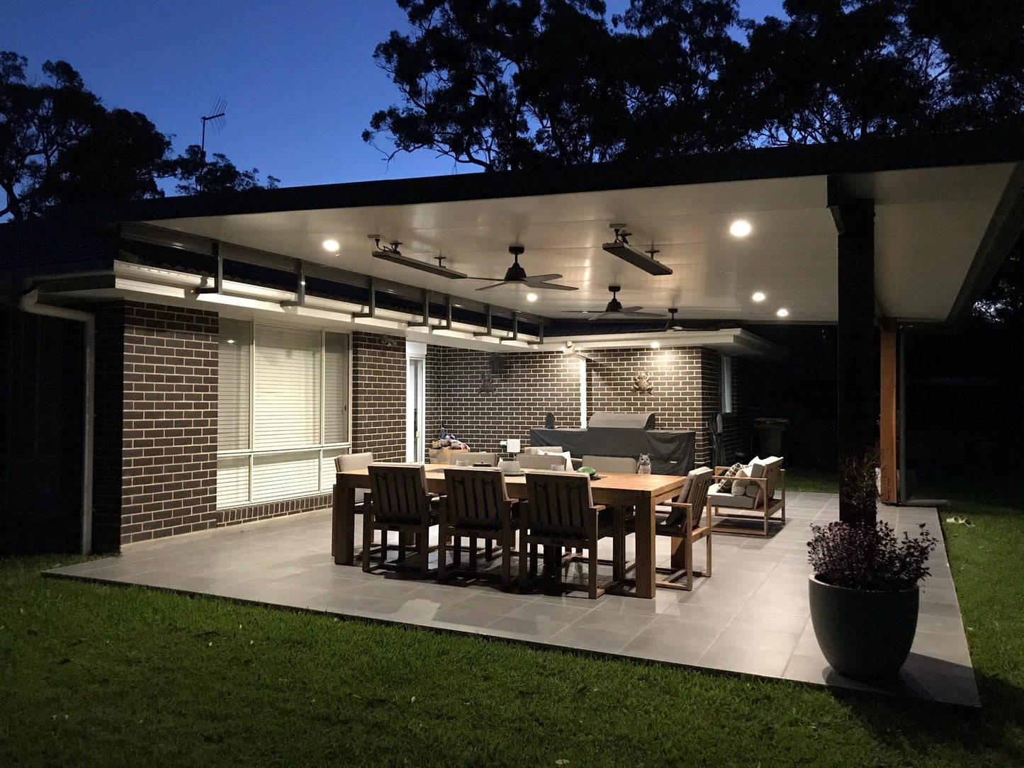 SmartKits Australia Attached, Flat Patio Roof- 8m (L) x 6m (W).