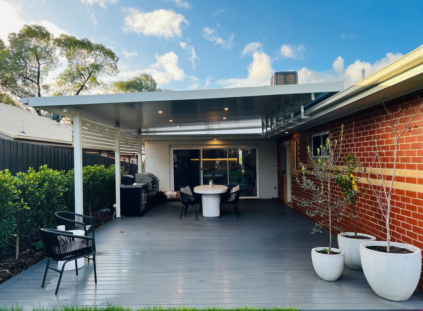 SmartKits Australia Attached, Flat Patio Roof- 9m (L) x 4m (W).