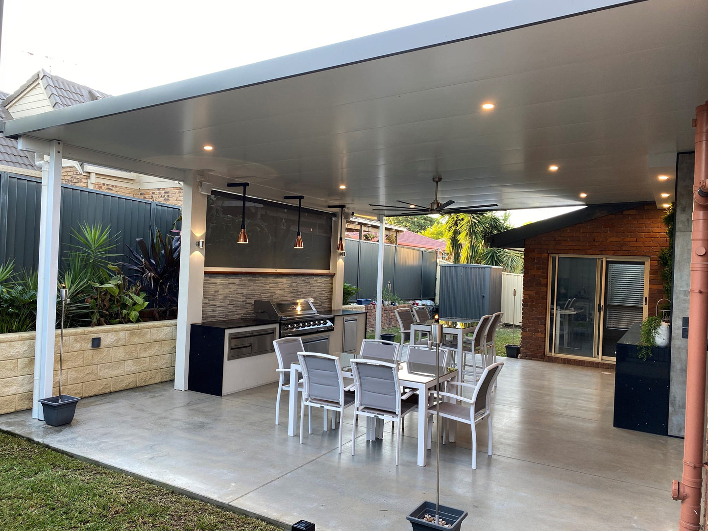 SmartKits Australia Attached, Flat Patio Roof- 9m (L) x 4m (W).