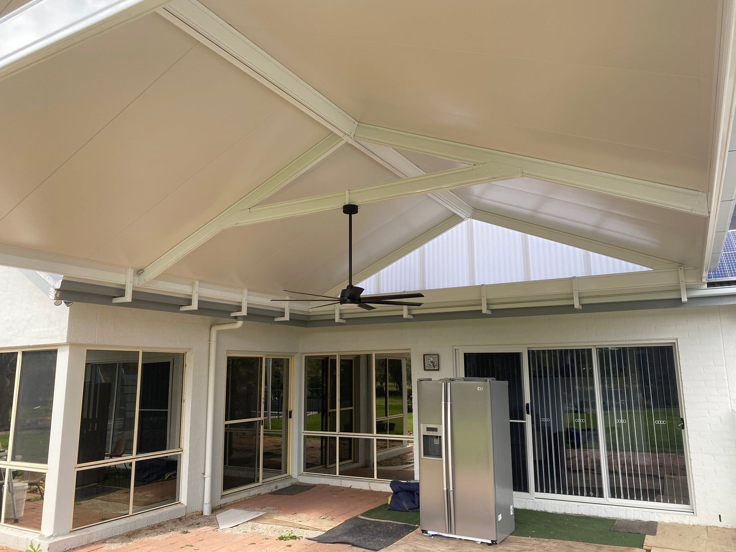 SmartKits Australia Attached, Gable Patio Roof- 3m (L) x 3m (W).