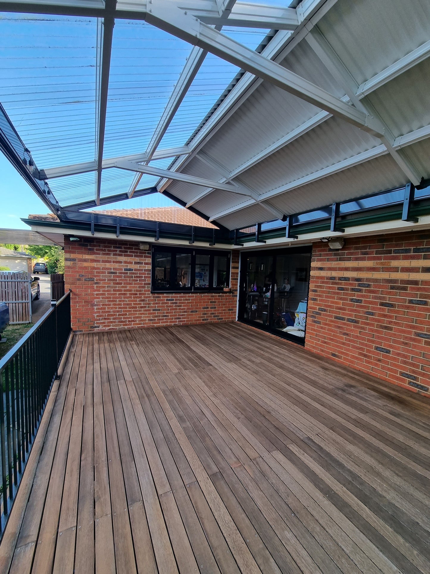 SmartKits Australia Attached, Gable Patio Roof- 3m (L) x 3m (W).