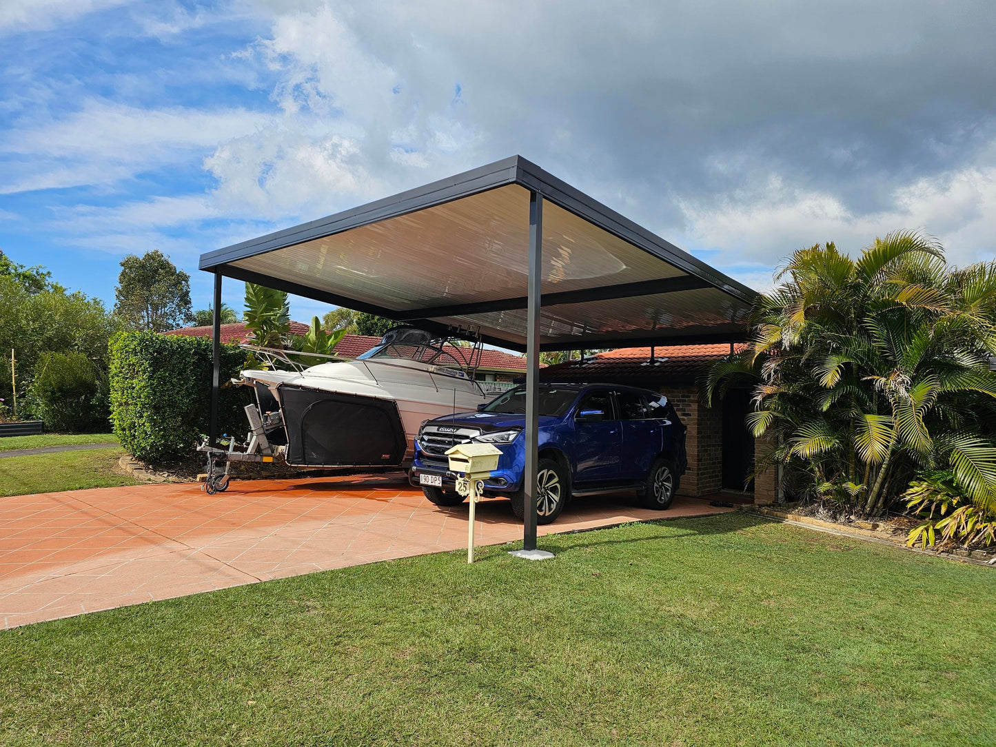 SmartKits Australia Flat Roof Carport- 6m (L) x 6m (W) - With Options