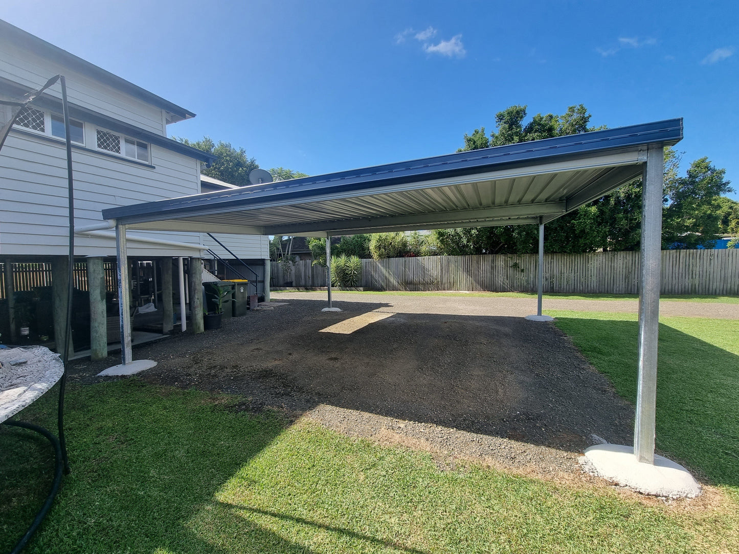 SmartKits Australia Flat Roof Carport- 6m (L) x 6m (W) - With Options