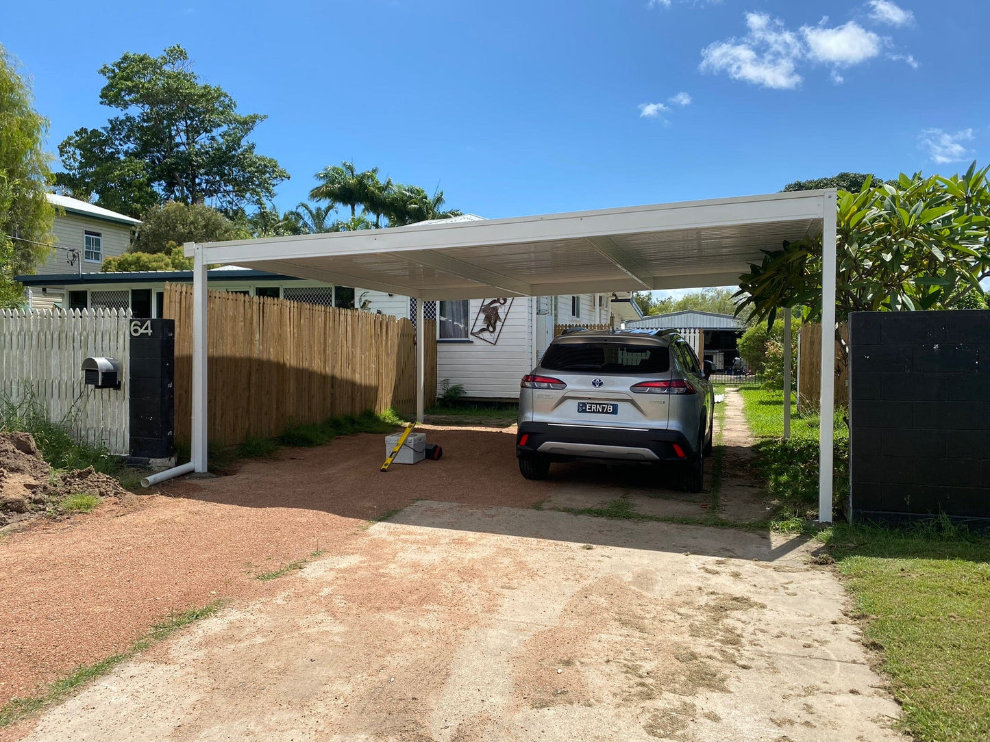 SmartKits Australia Flat Roof Carport- 6m (L) x 6m (W) - With Options
