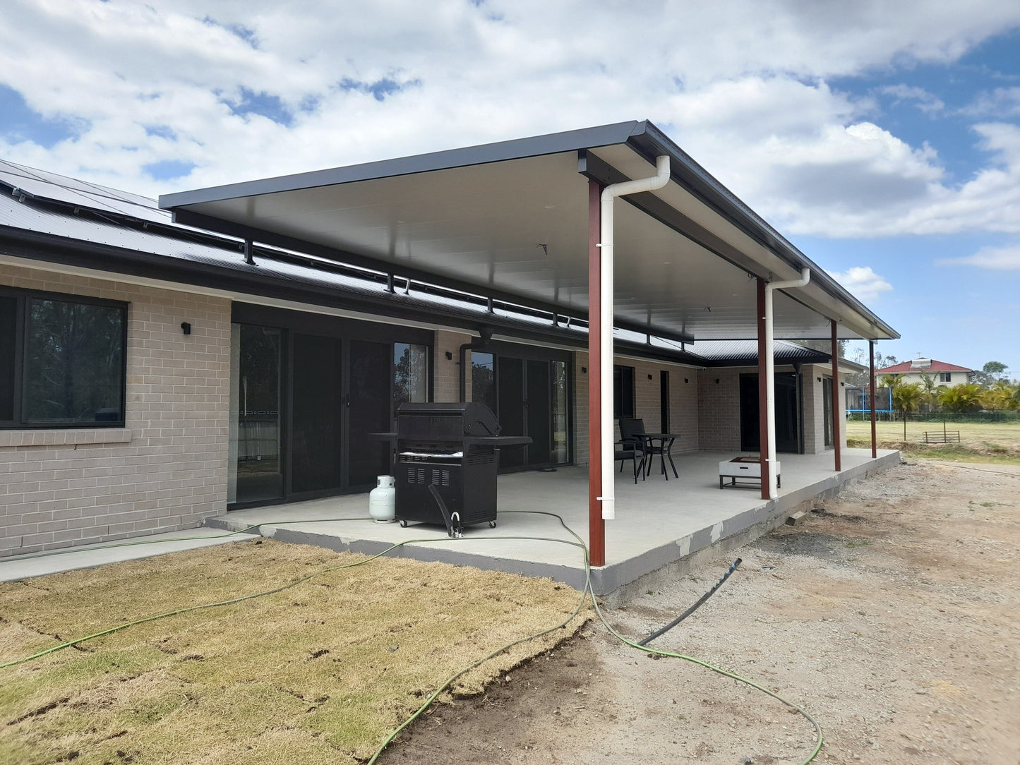 SmartKits Australia Insulated Flyover Patio Roof- 15m (L) x 5m (W).