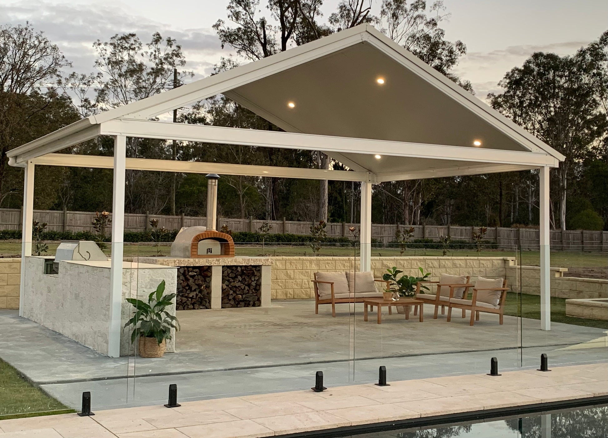 SmartKits Australia Pool Pavillion Gable Patio Roof- 7m x 5m X 2.4M