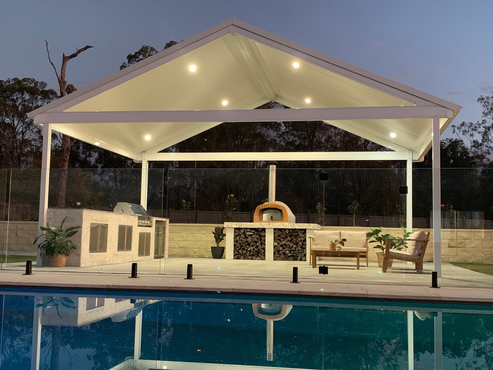 SmartKits Australia Pool Pavillion Gable Patio Roof- 7m x 5m X 2.4M
