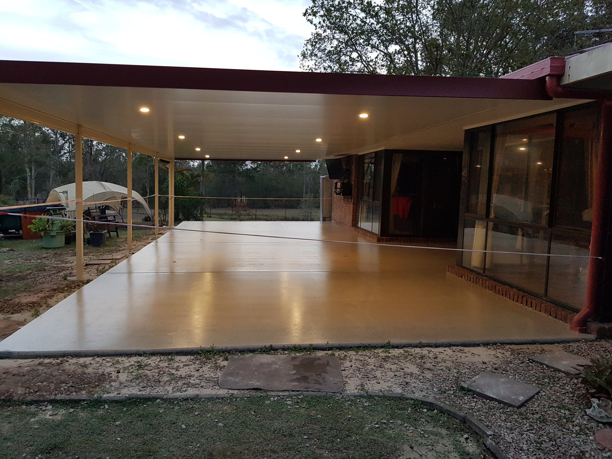 SmartKits Australia Attached, Flat Patio Roof- 11m (L) x 5m (W).