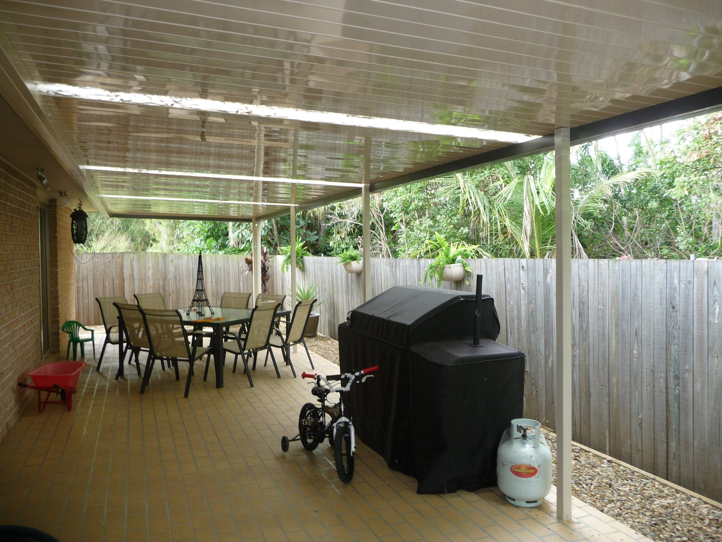 SmartKits Australia Attached, Flat Patio Roof- 12m (L) x 5m (W).