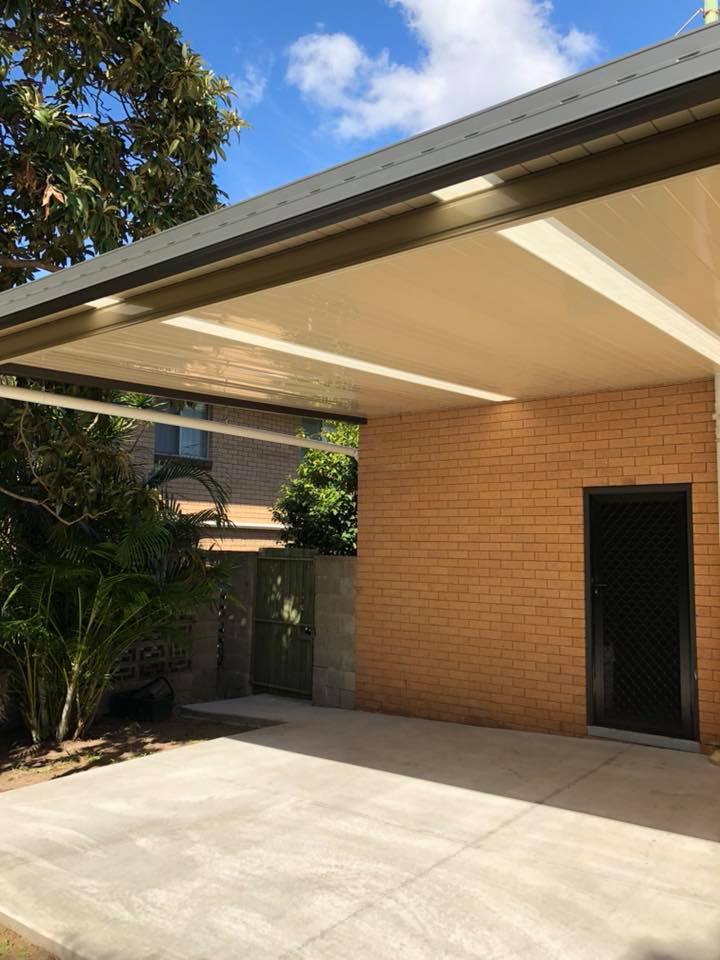 SmartKits Australia Attached, Flat Patio Roof- 12m (L) x 5m (W).
