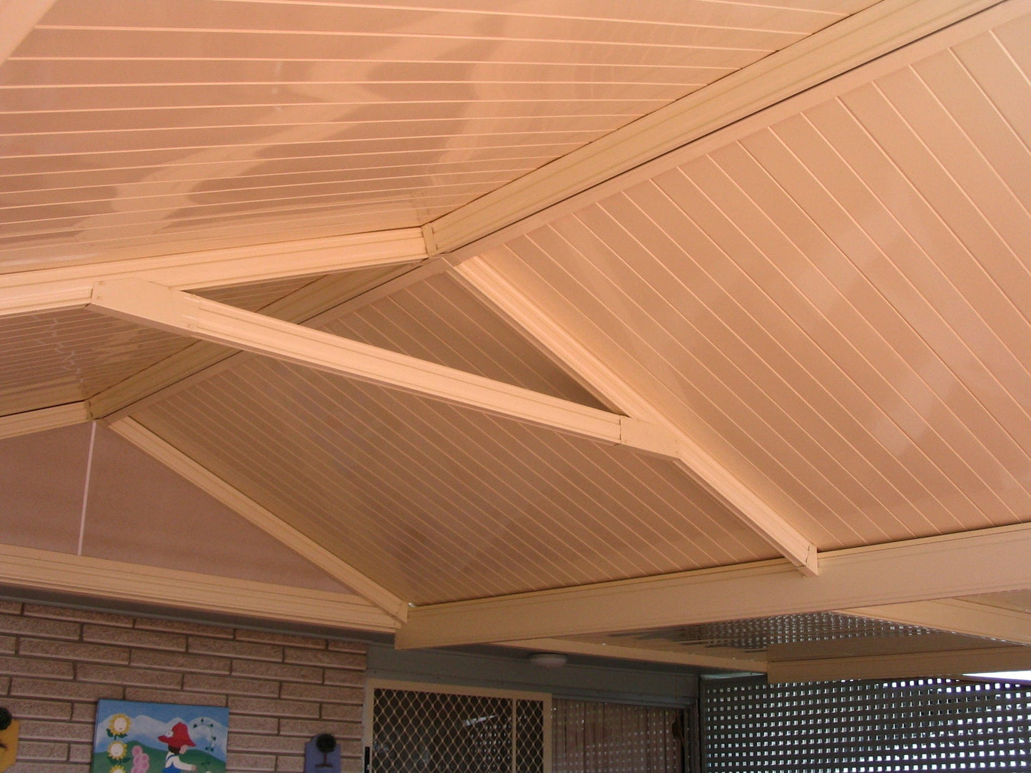 SmartKits Australia Attached, Gable Patio Roof- 3m (L) x 3m (W).