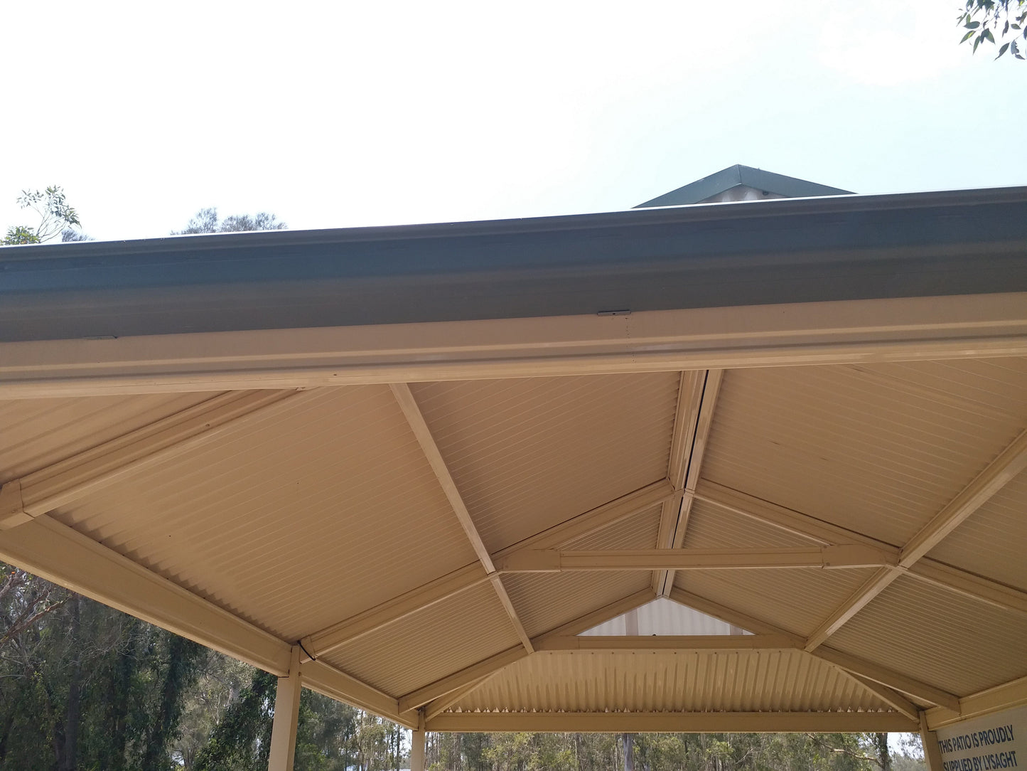 SmartKits Australia Attached, Gable Patio Roof- 3m (L) x 3m (W).