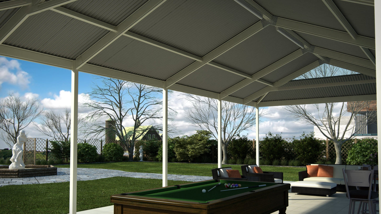 SmartKits Australia Dutch Gable, Patio Roof- 11m (L) x 4m (W).