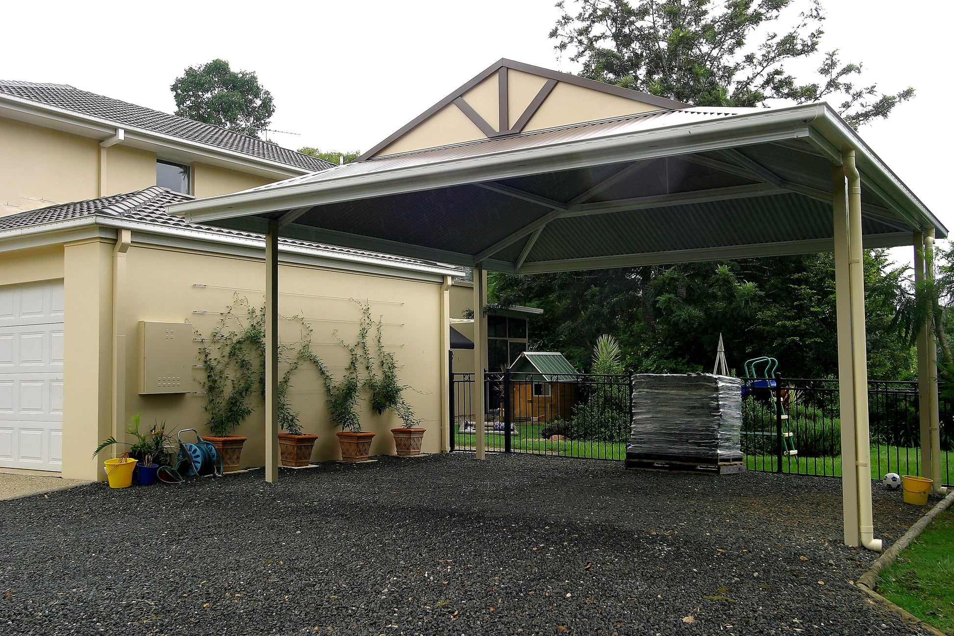 SmartKits Australia Dutch Gable Roof Carport- 6m (L) x 3m (W).