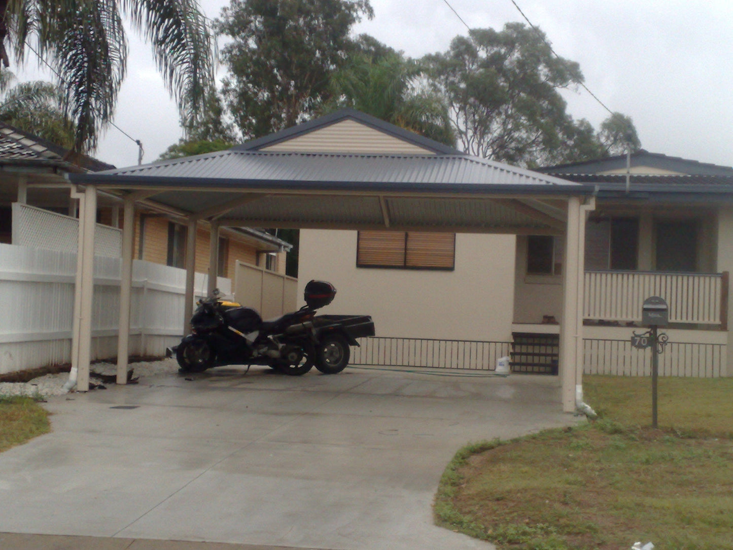 SmartKits Australia Dutch Gable Roof Carport- 6m (L) x 6m (W).