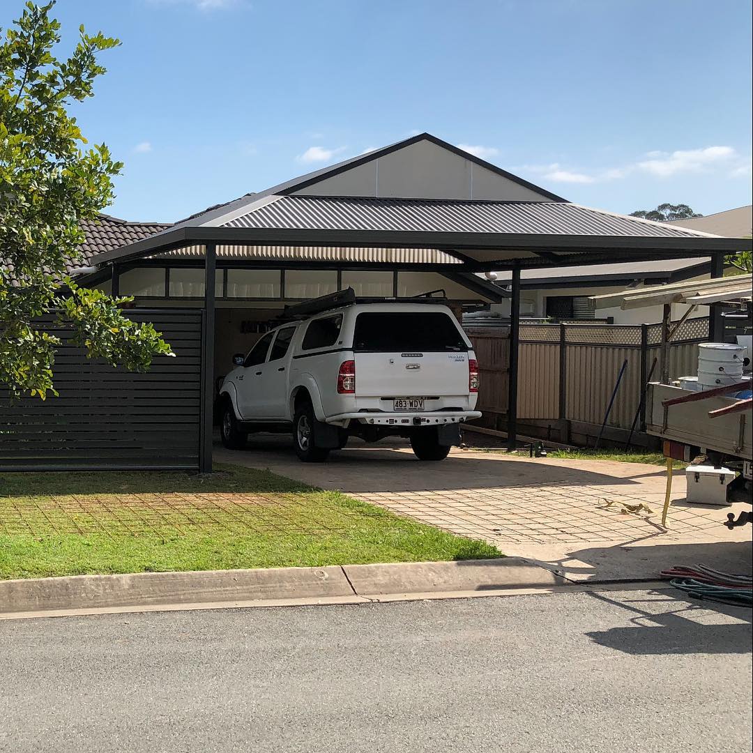 SmartKits Australia Dutch Gable Roof Carport- 6m (L) x 6m (W).