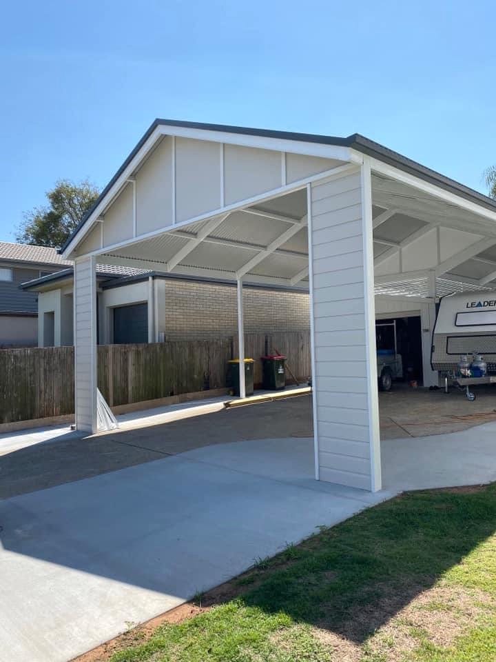 SmartKits Australia Dutch Gable Roof Carport- 7m (L) x 4m (W).