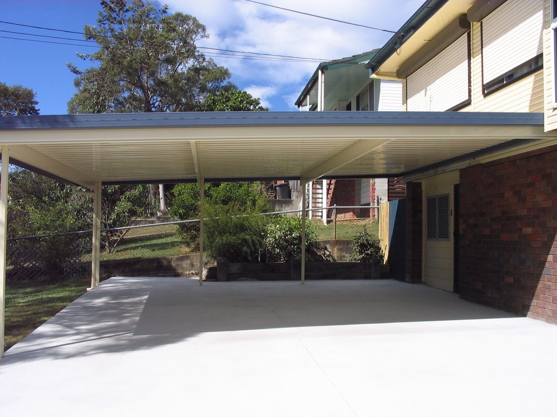 SmartKits Australia Flat Roof Carport- 8m (L) x 6m (W).