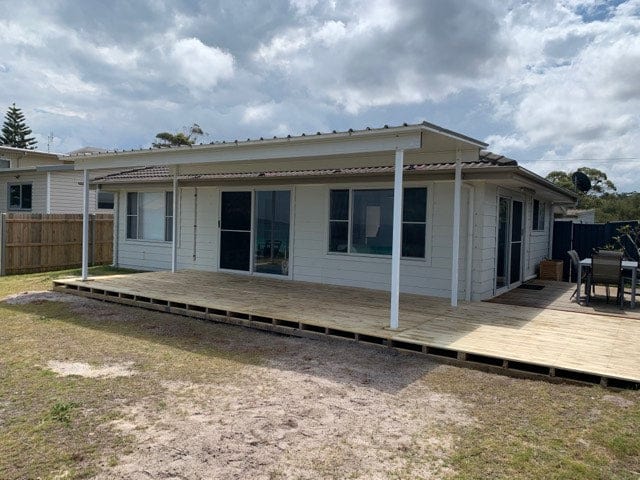 SmartKits Australia Free Standing, Flat Patio Roof- 10m (L) x 5m (W).