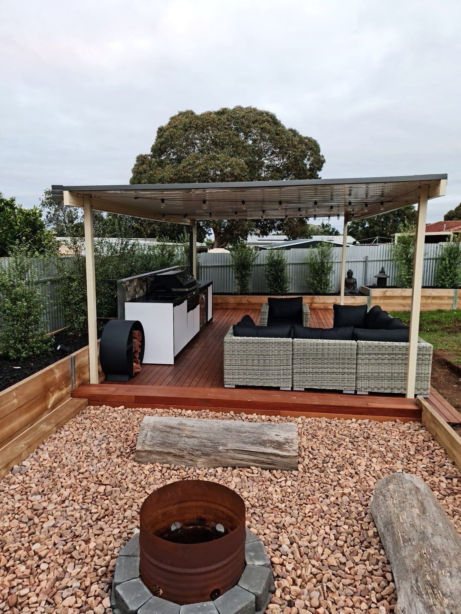 SmartKits Australia Free Standing, Flat Patio Roof- 11m (L) x 6m (W).