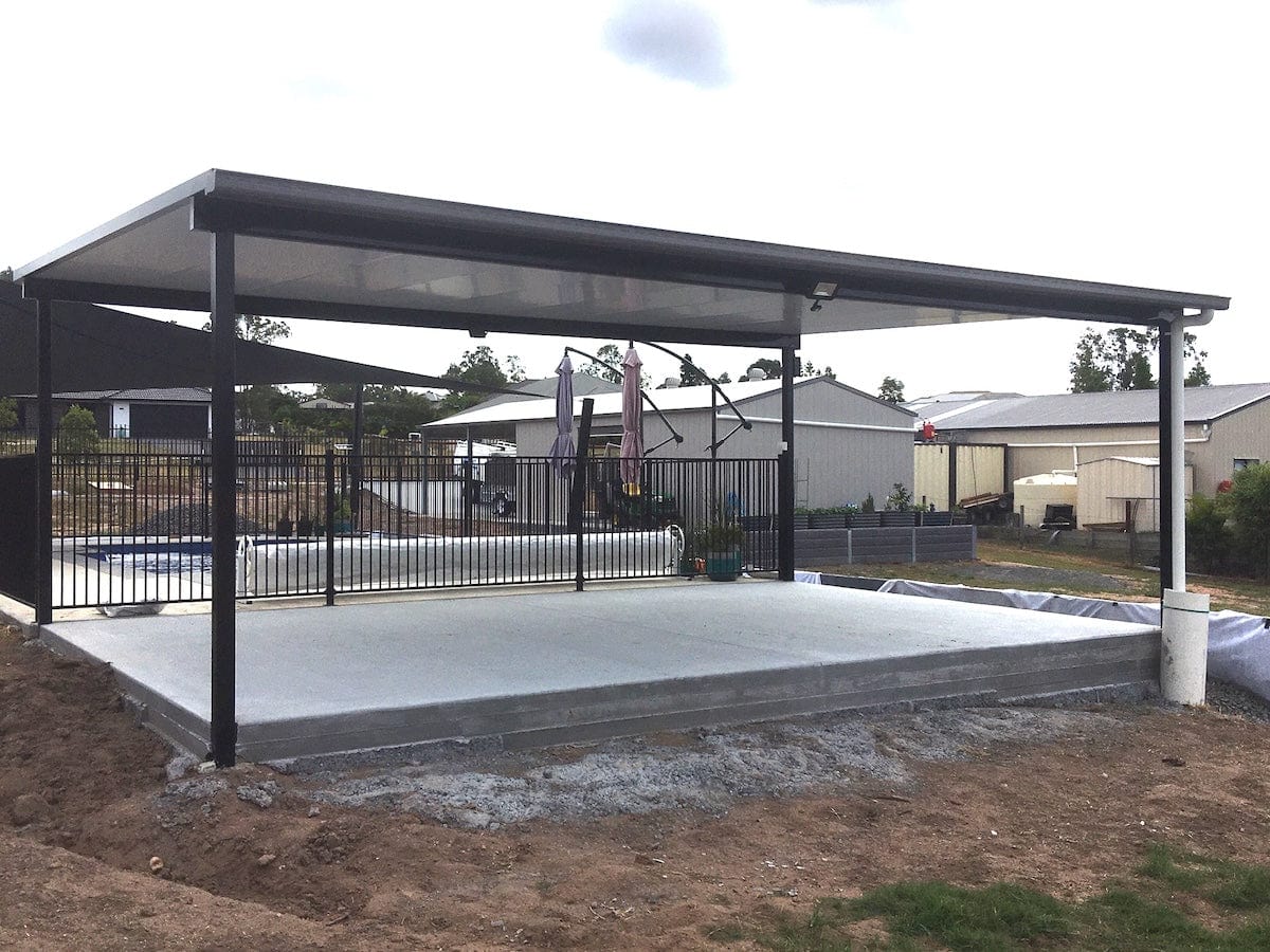 SmartKits Australia Free Standing, Flat Patio Roof- 12m (L) x 4m (W).