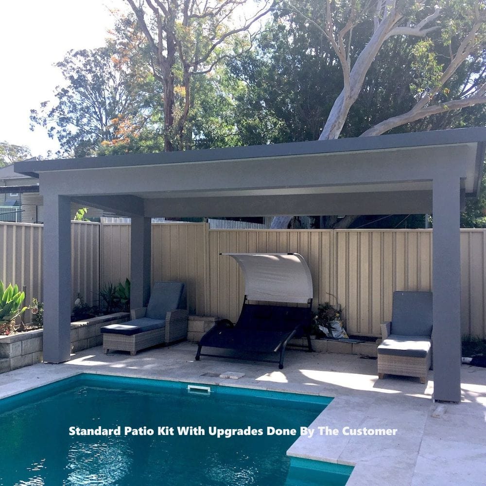 SmartKits Australia Free Standing, Flat Patio Roof- 5m (L) x 3m (W).