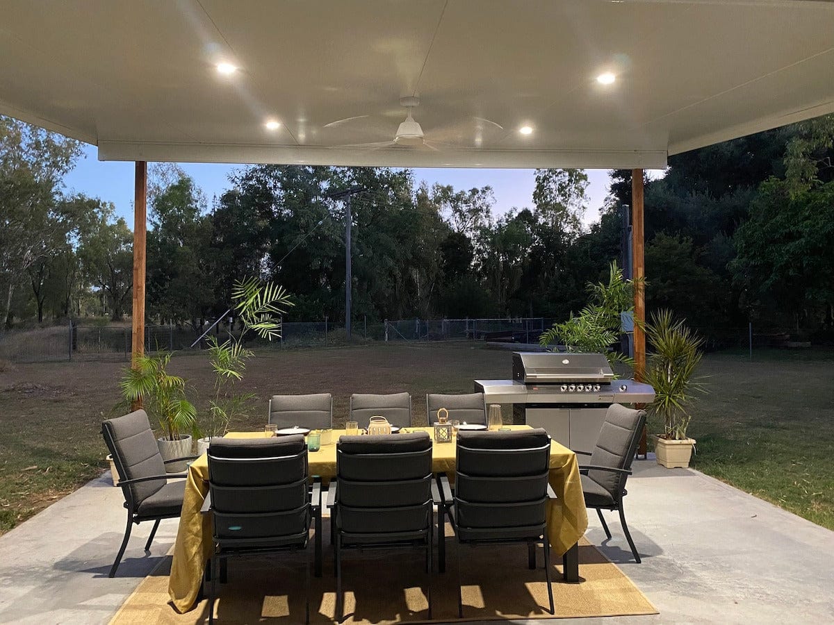 SmartKits Australia Free Standing, Flat Patio Roof- 6m (L) x 6m (W).