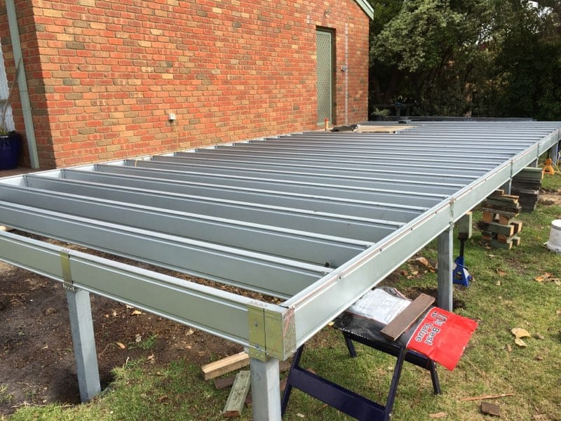 SmartKits Australia Ground level deck frame- 8m x 6m