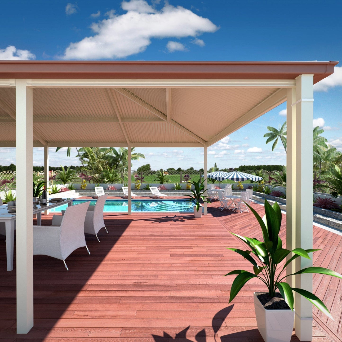 SmartKits Australia Ground level deck frame- 8m x 6m