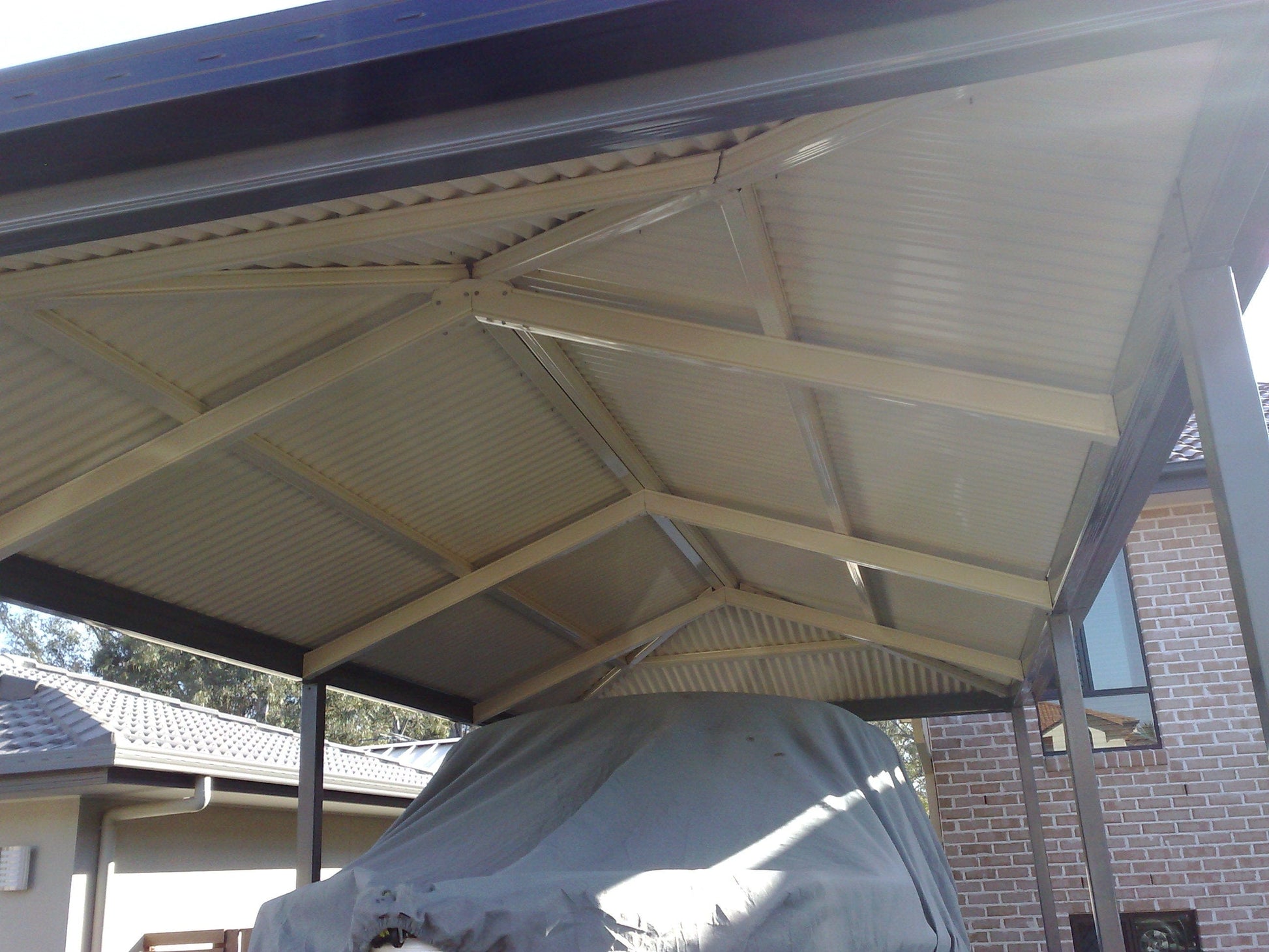 SmartKits Australia Hip Roof Carport- 6m (L) x 6m (W).