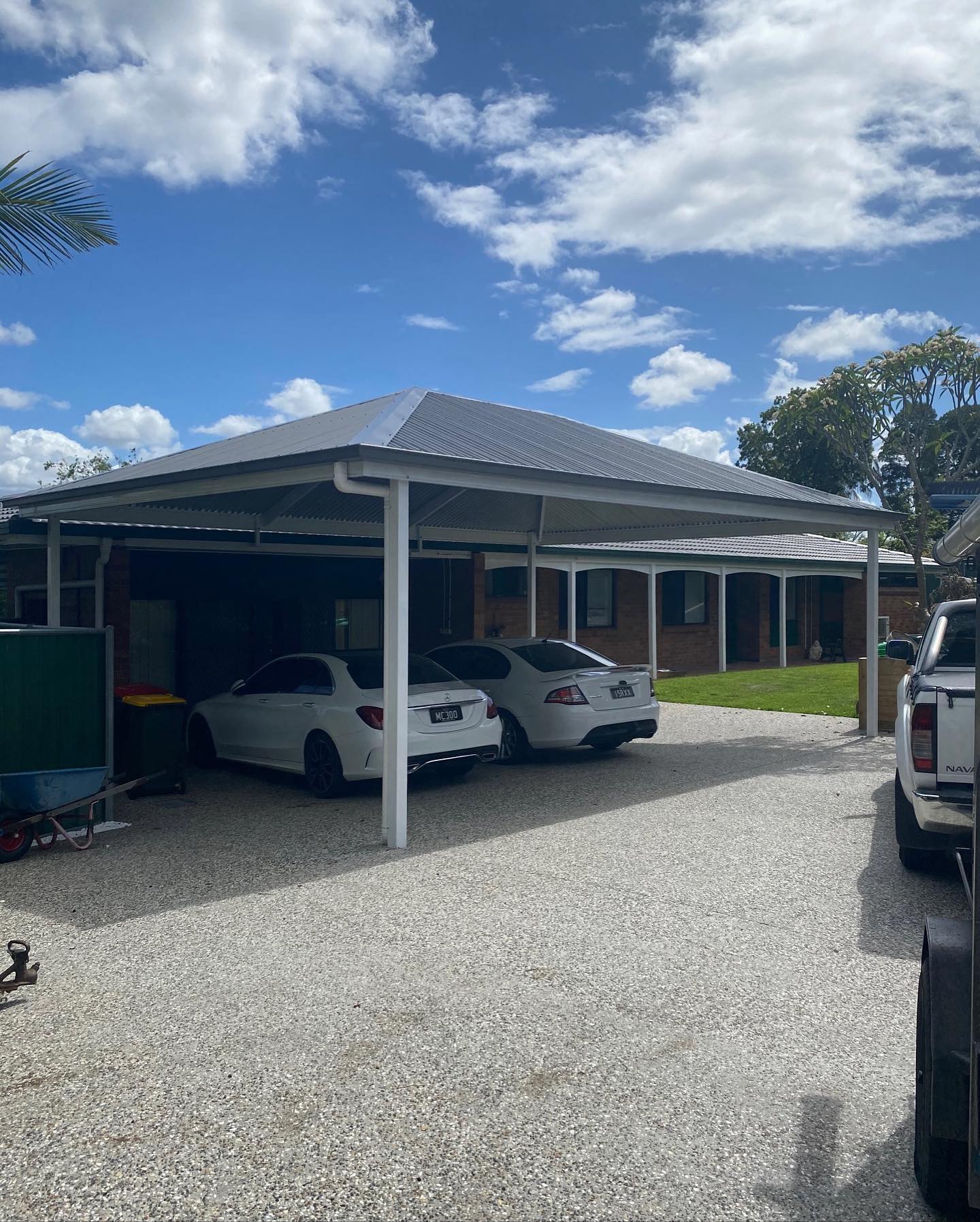 SmartKits Australia Hip Roof Carport- 6m (L) x 6m (W).