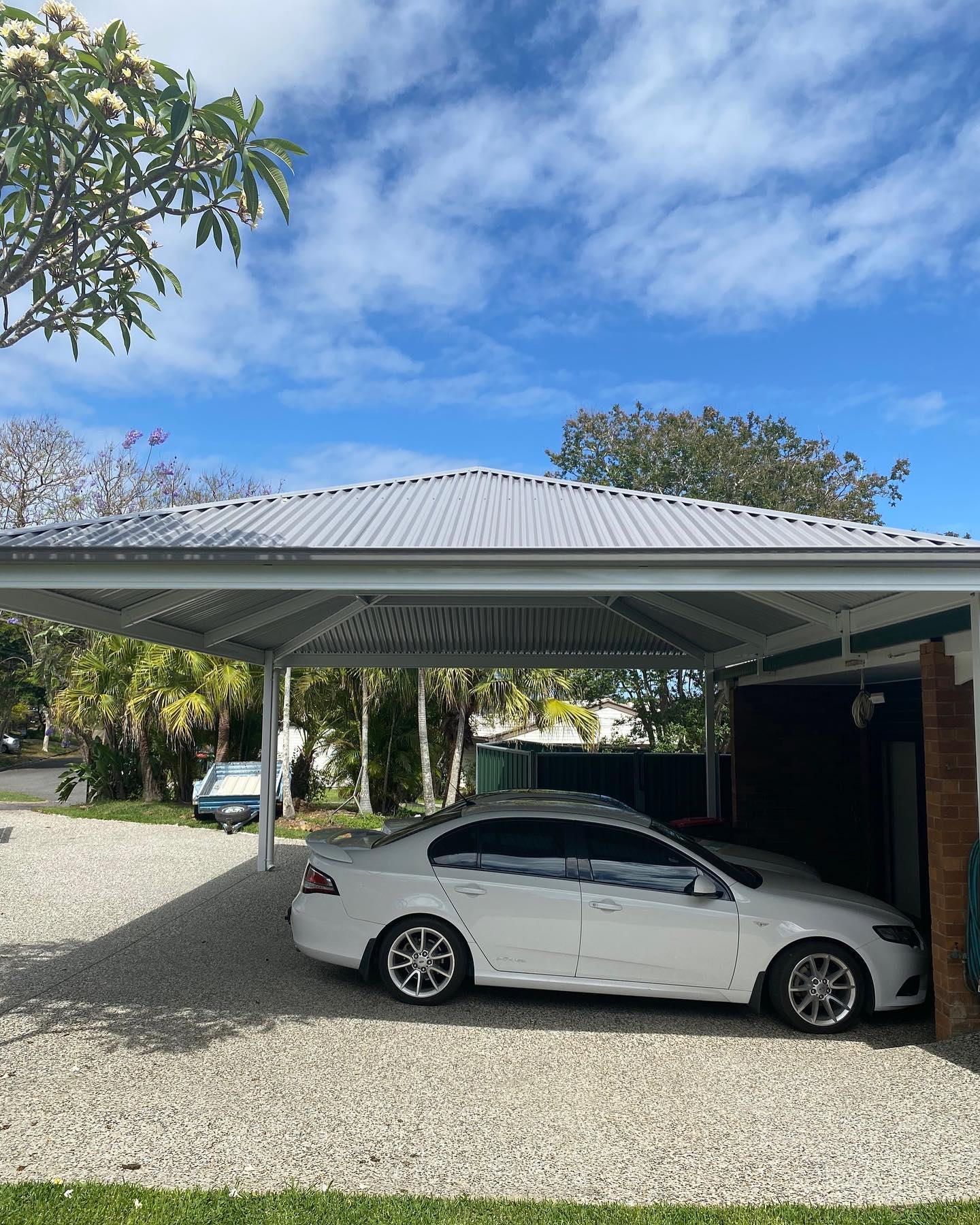 SmartKits Australia Hip Roof Carport- 6m (L) x 6m (W).