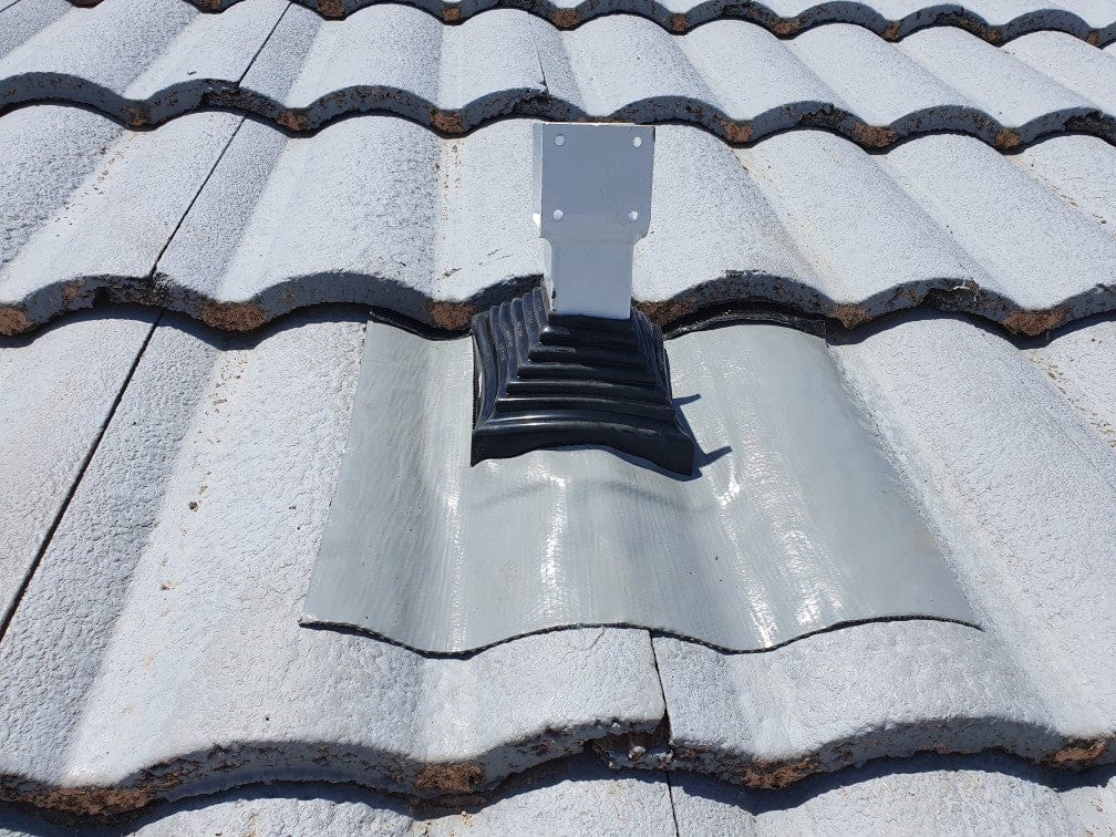 SmartKits Australia Roof Penetration Bracket - 500mm height. Suit metal or tile house roof