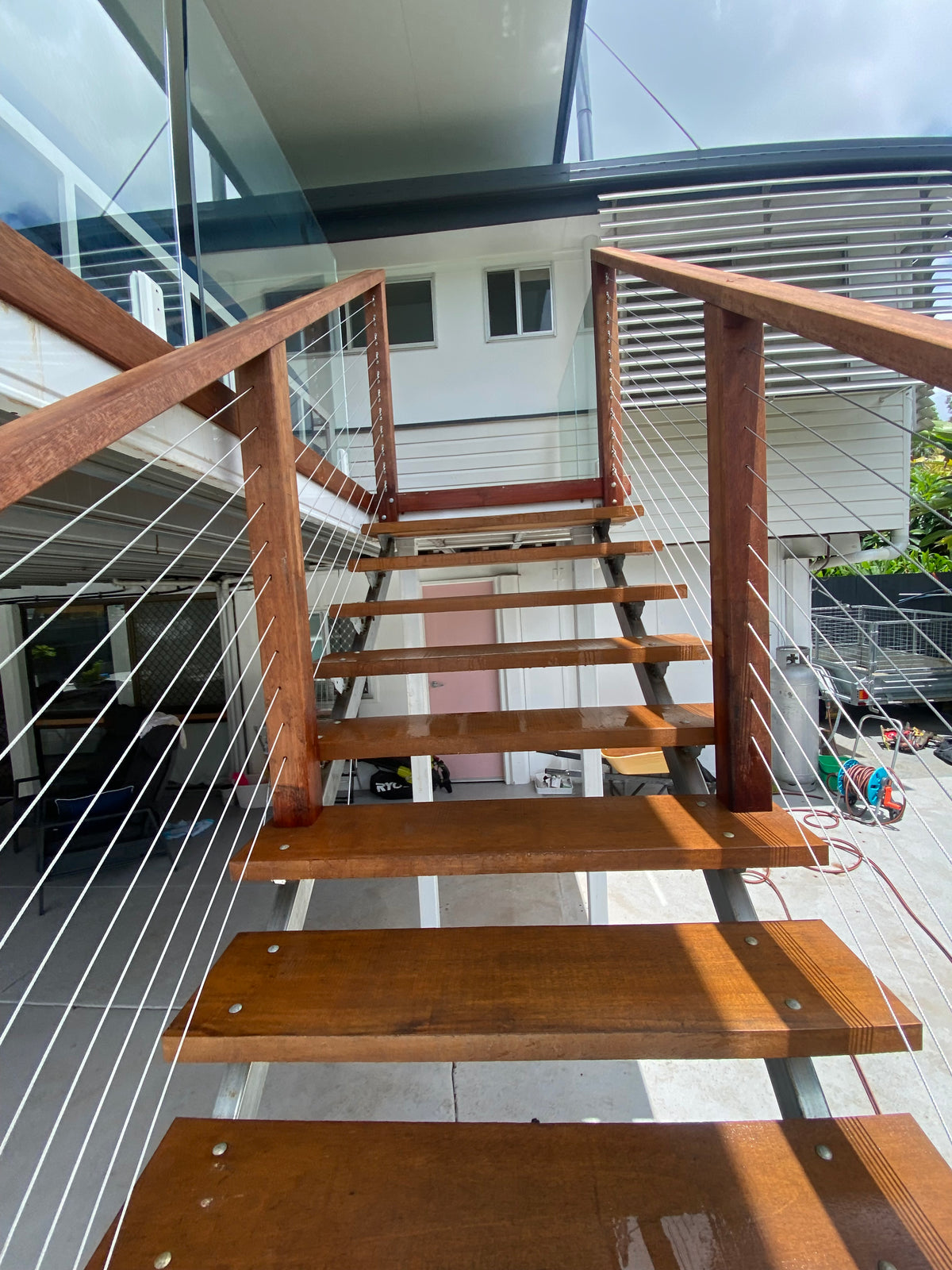 Stylish & Compliant: Hardwood Timber Balustrades with Stainless Steel ...