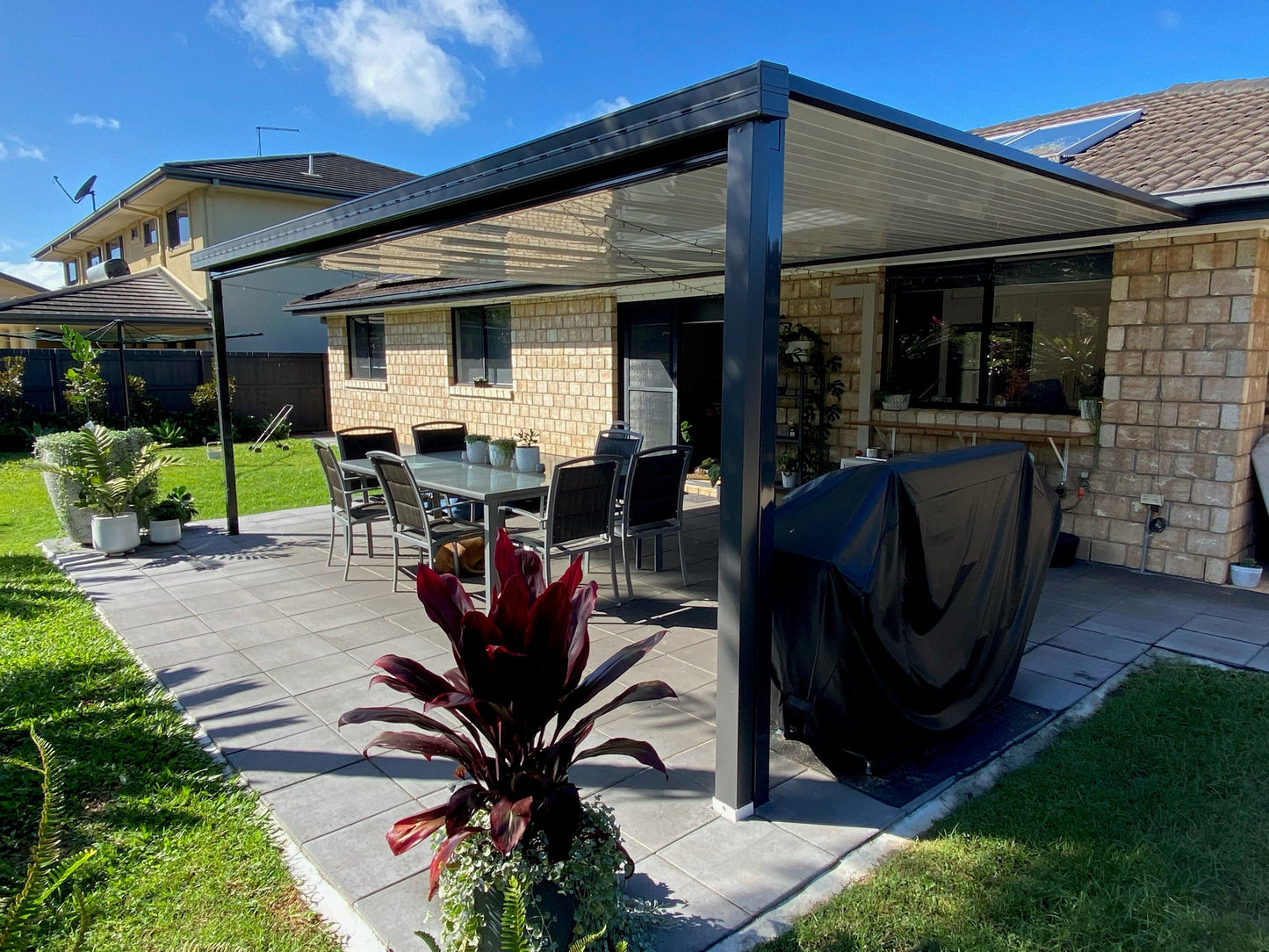 SmartKits Australia Attached, Flat Patio Roof- 5m (L) x 4m (W).