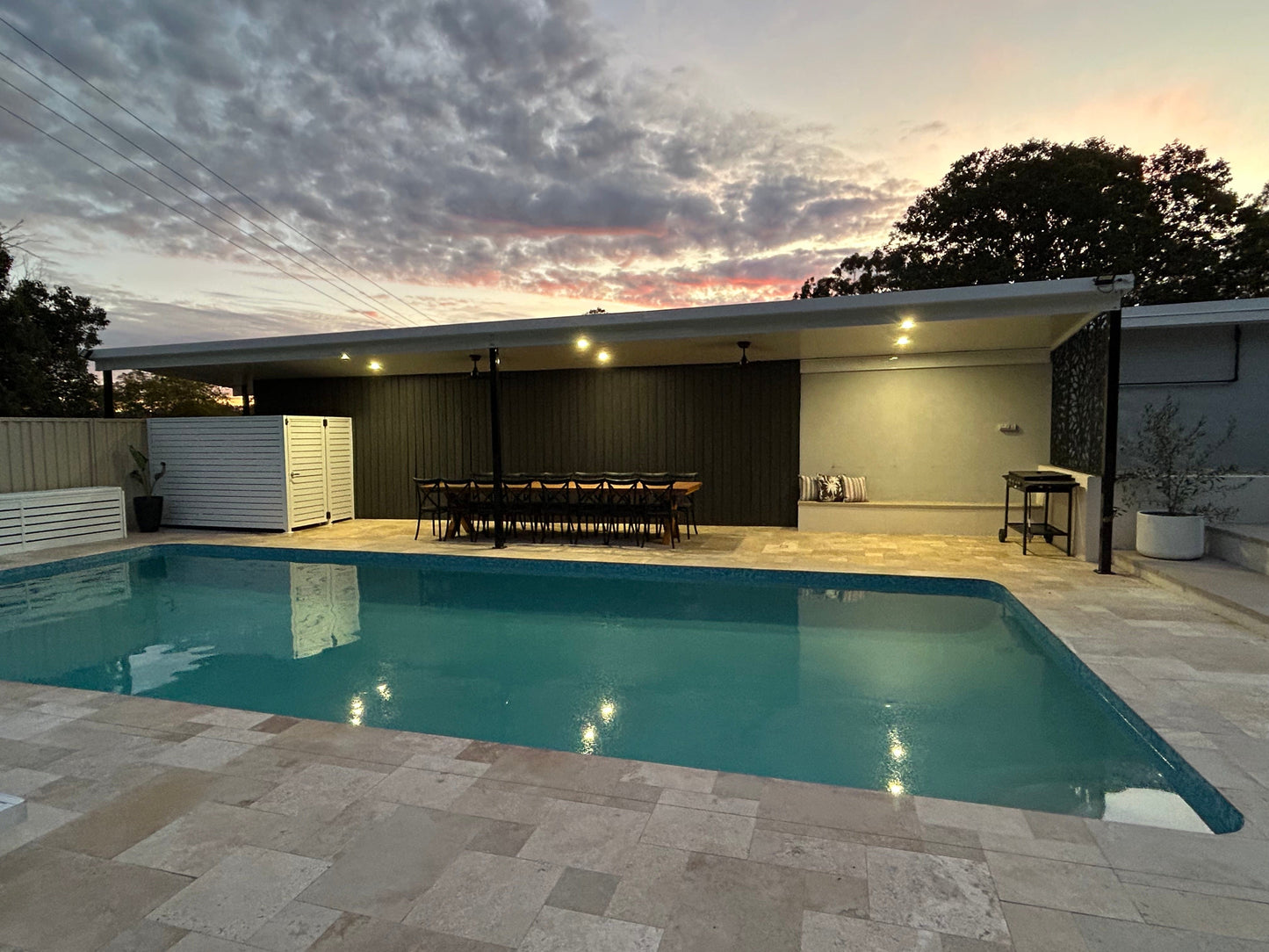 SmartKits Australia Attached, Flat Patio Roof- 8m (L) x 6m (W).