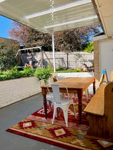 SmartKits Australia Attached, Flat Patio Roof- 8m (L) x 6m (W).