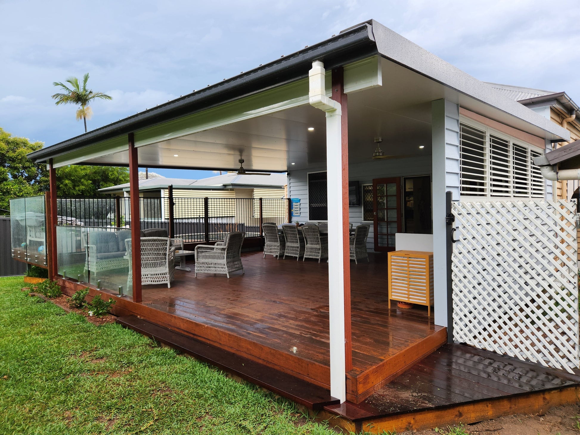SmartKits Australia Attached, Flat Patio Roof- 9m (L) x 4m (W).