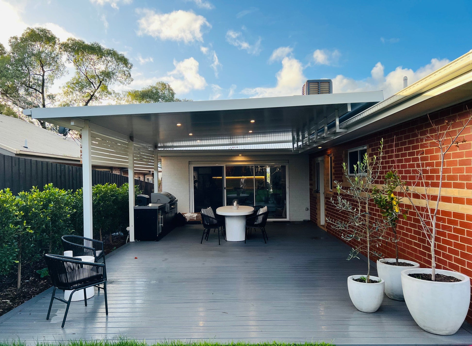SmartKits Australia Attached, Flat Patio Roof- 9m (L) x 4m (W).