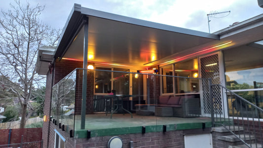 SmartKits Australia Attached, Flat Patio Roof- 9m (L) x 4m (W).