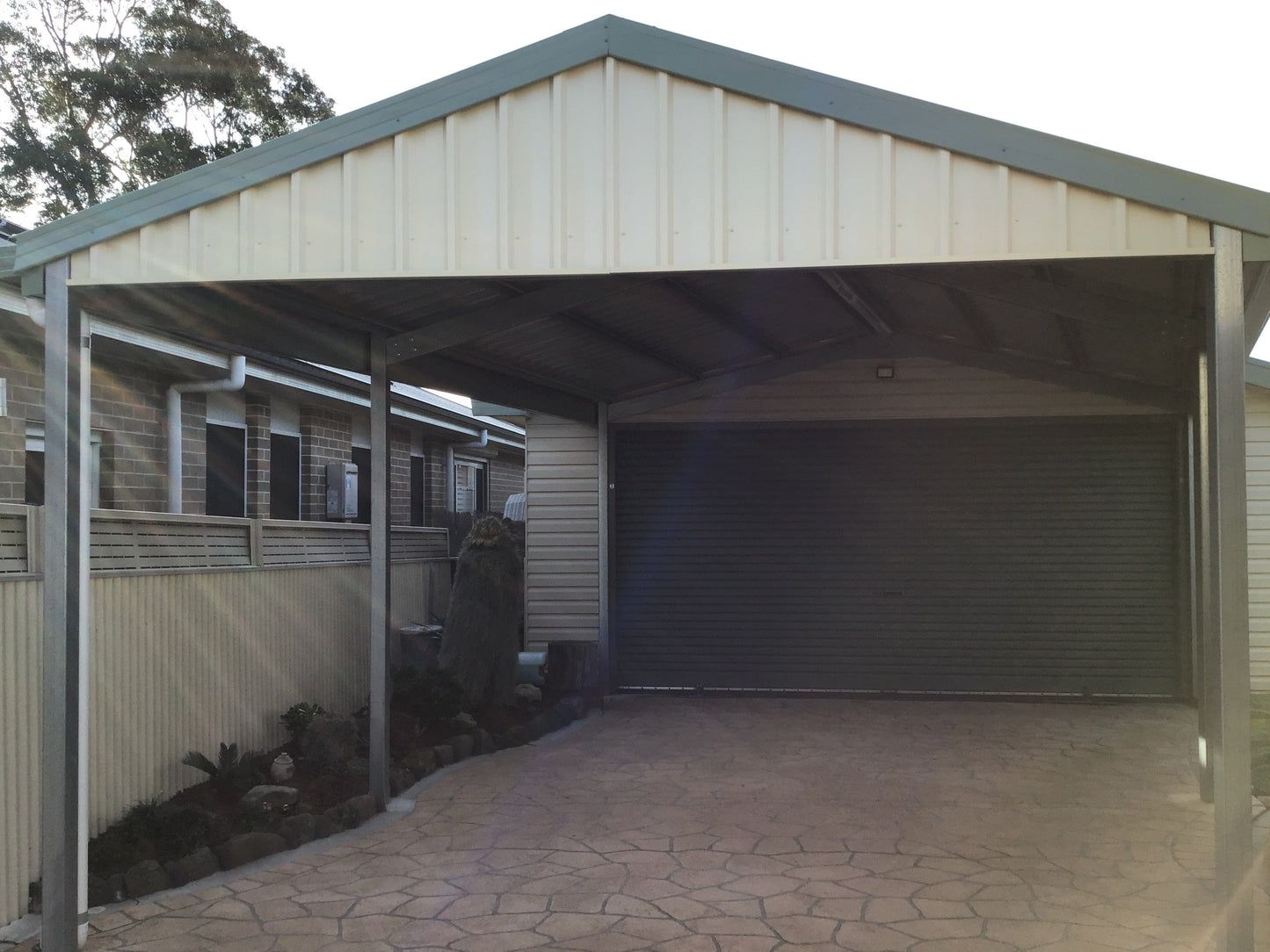 SmartKits Australia Attached, Gable Patio Roof- 12m (L) x 6m (W).