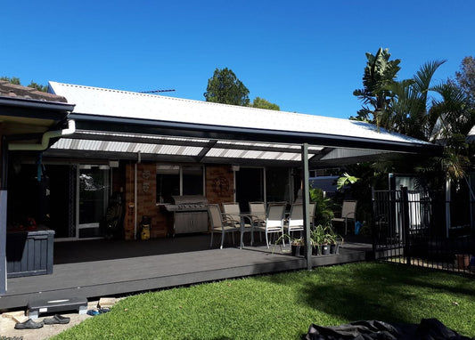 SmartKits Australia Attached, Gable Patio Roof- 3m (L) x 3m (W).