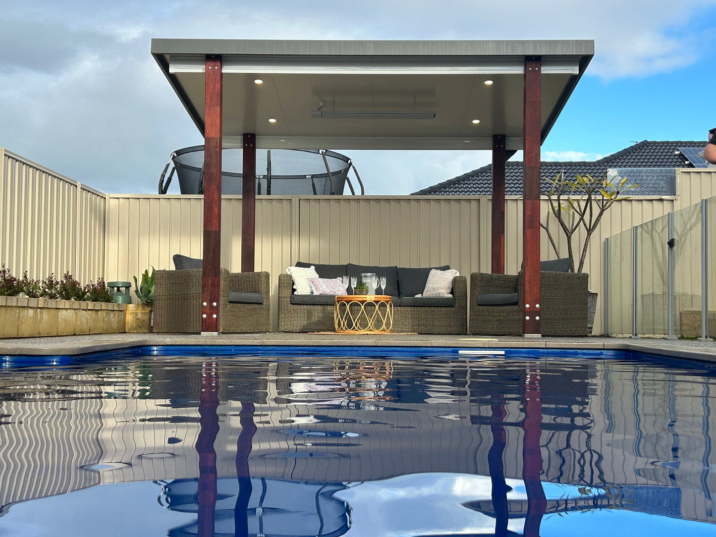 SmartKits Australia Best Value Free Standing, Flat Patio Roof- 5m (L) x 4m (W).