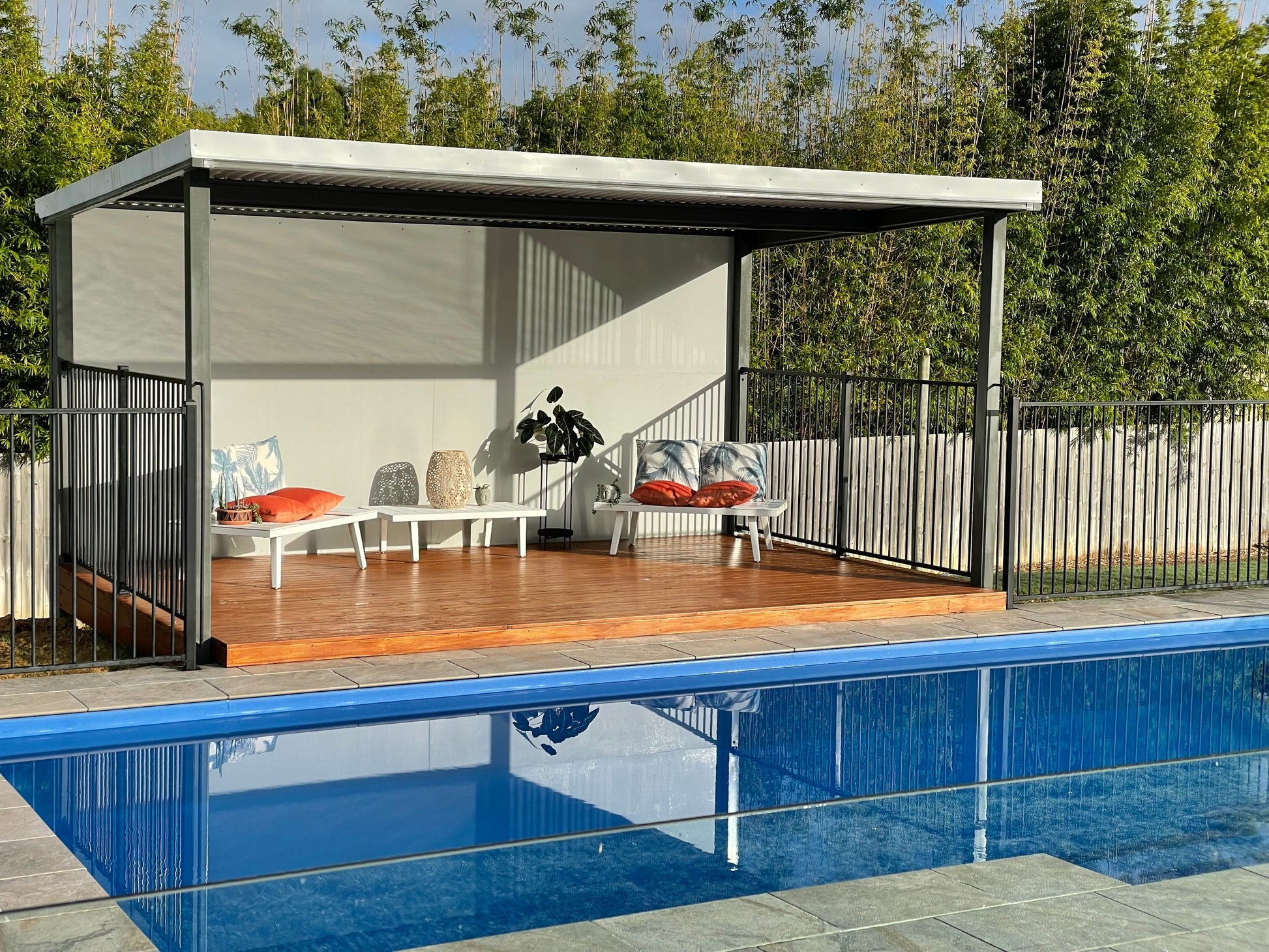 SmartKits Australia Best Value Free Standing, Flat Patio Roof- 5m (L) x 4m (W).