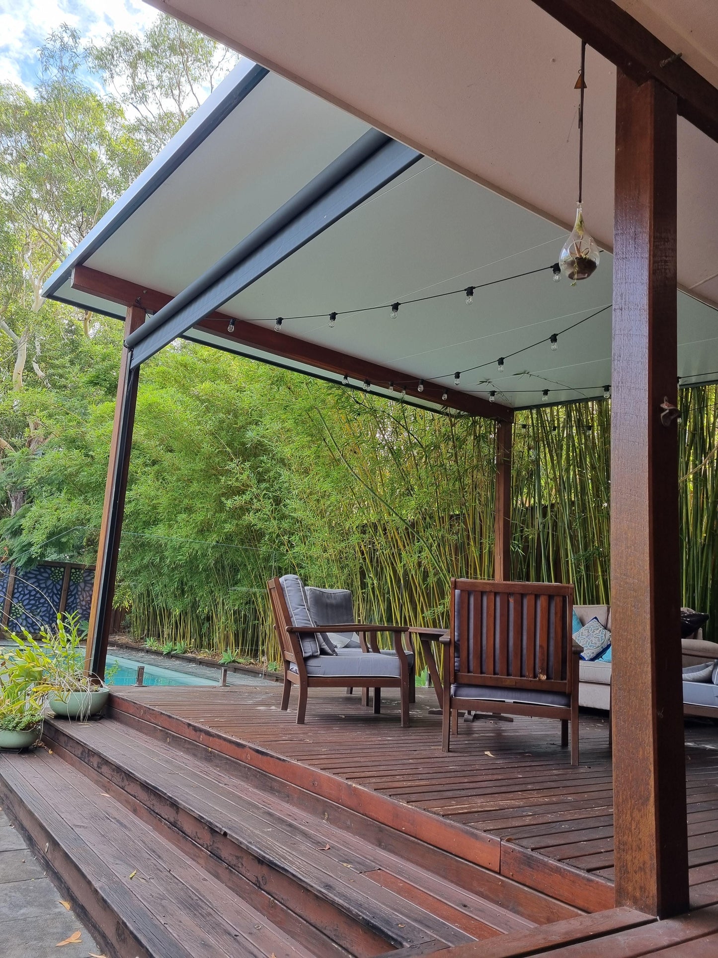 SmartKits Australia BEST VALUE Insulated Flyover Patio Roof- 6m (L) x 5m (W).