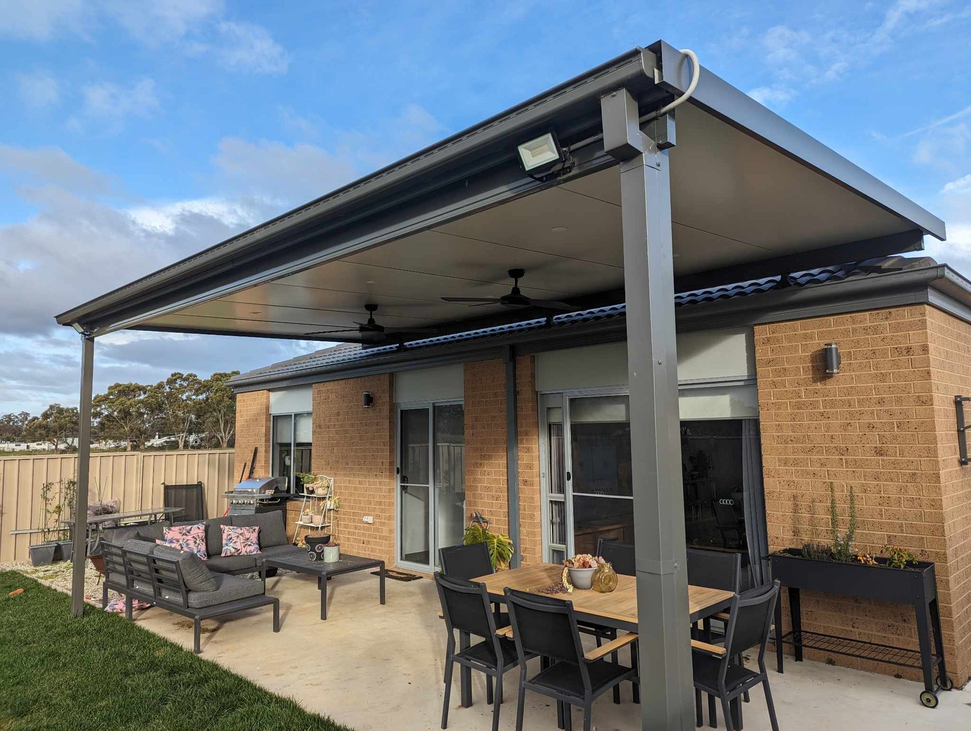 SmartKits Australia BEST VALUE Insulated Flyover Patio Roof- 6m (L) x 5m (W).