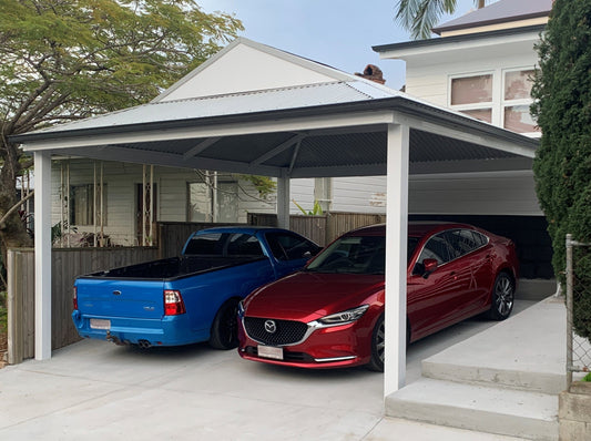 SmartKits Australia Dutch Gable Roof Carport- 6m (L) x 3m (W).