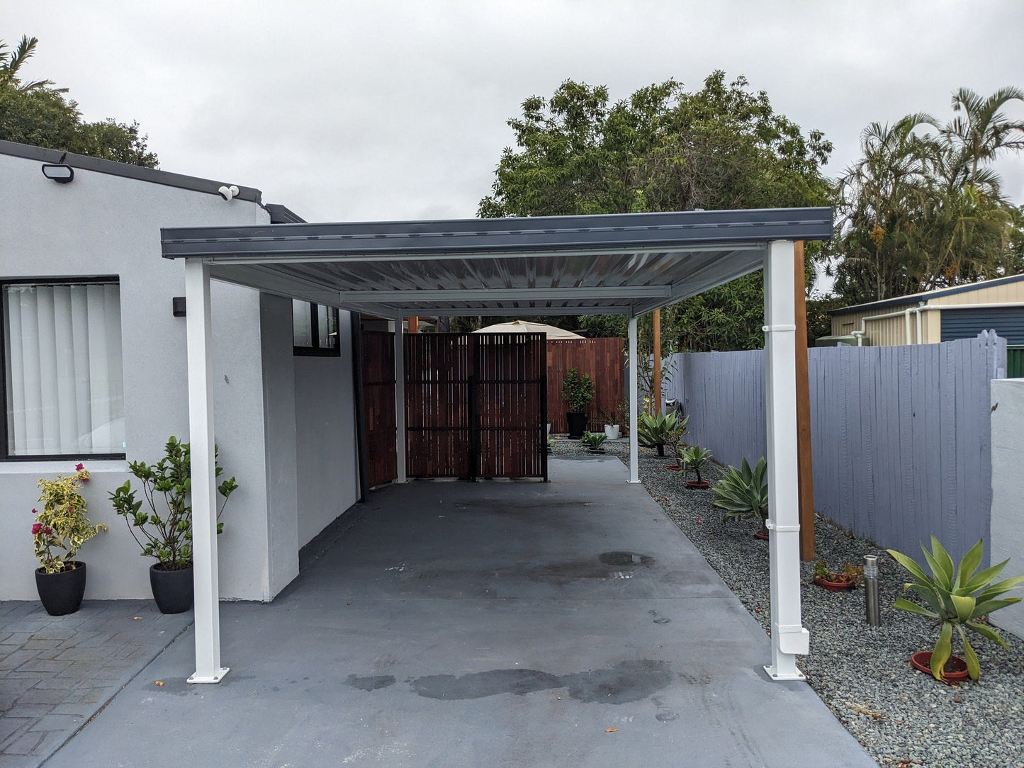 SmartKits Australia Flat Roof Carport- 6m (L) x 3m (W) - Single Carport DIY Kit - SUPER SPECIAL